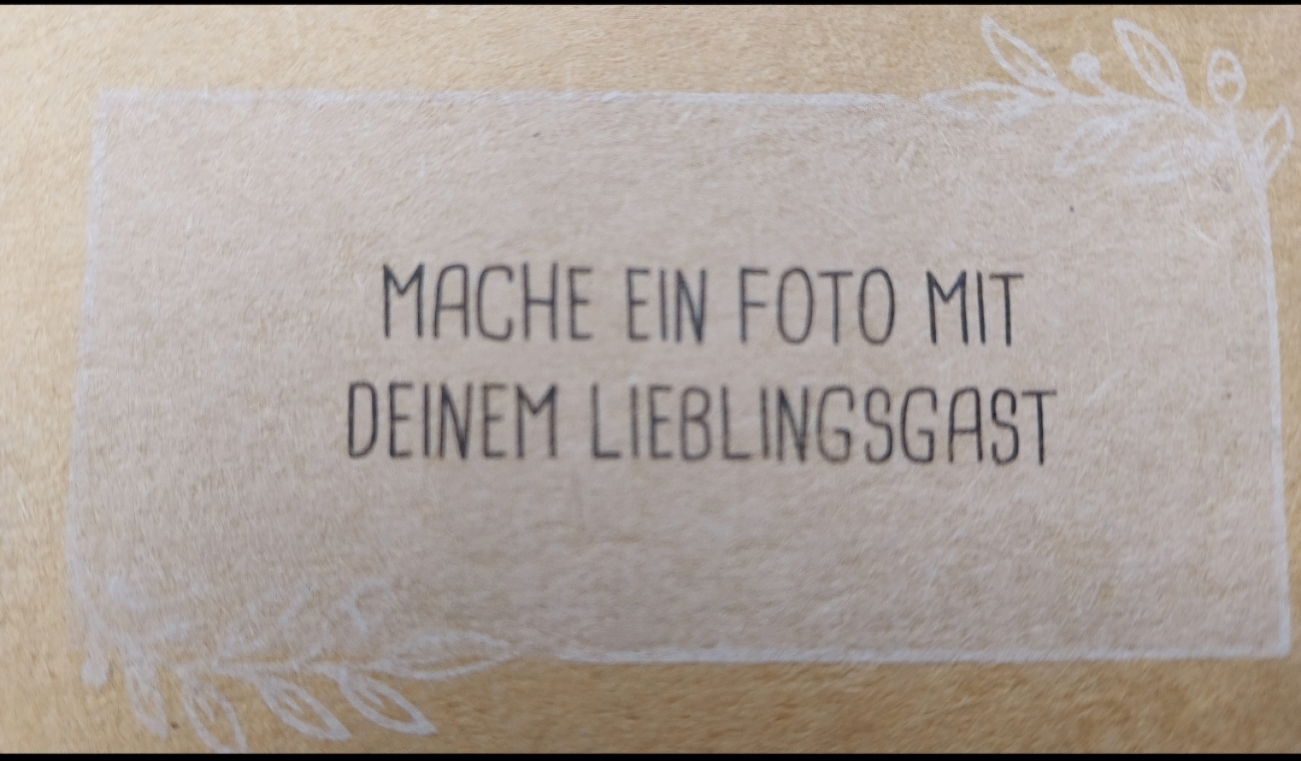 Fotografierte Aufgabenkarte